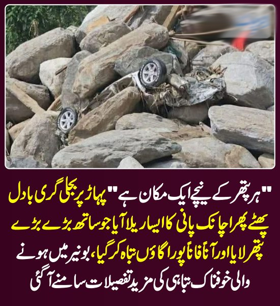 “ہر پتھر کے نیچے ایک مکان ہے”